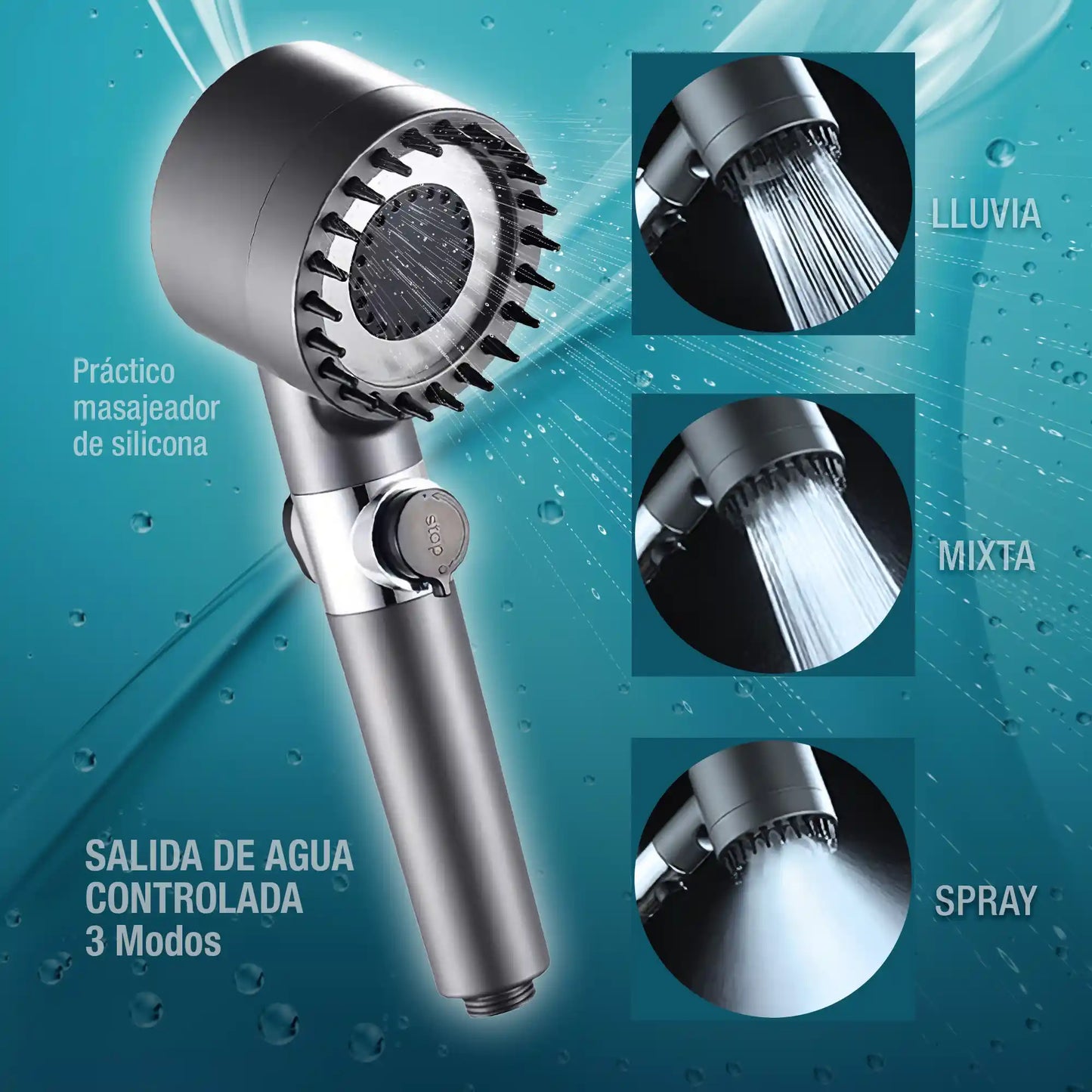 CABEZAL DE DUCHA A PRESION